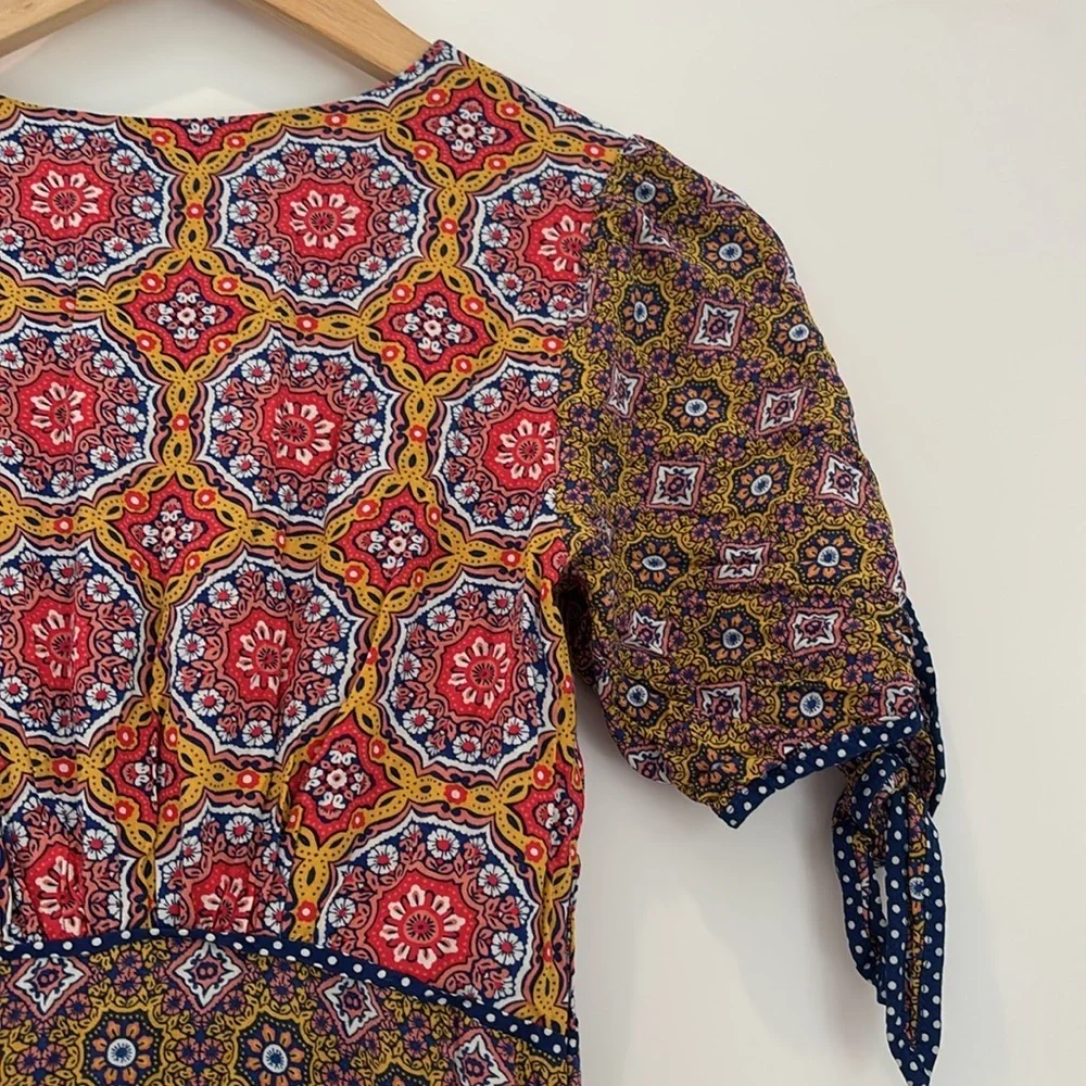 Anthropologie Maeve Eder Tiered Maxi Dress in Coral (Price Firm) - Picture 5 of 10